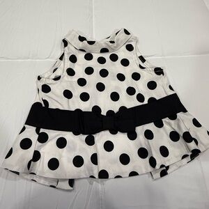 Janie and Jack Black and White Polka Dot Dress